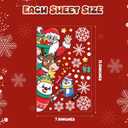 6 Sheet Christmas Window Clings【Double-Sided Pattern】【Easy to Stick】【Waterproof】 Window Stickers for Christmas Decorations，C
