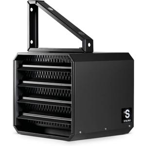 Stelpro Oxford Electric Unit Heater, 5000W / 240V, 11 5/8 L x 13 1/16 H x 12" D, Heavy-Duty Heater with Built-In Thermostat and Adjustable Louvers, Wall or Ceiling Mount (ARUH5TCHAR) Charcoal