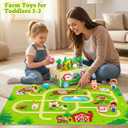 Montessori Toys for 1-3 Year Old Girls Boys|Birthday Gifts for 1 Year Old|Shape Sorting with Game Map|Wood Animal Farm Baby Toys for Baby 1+ 1-2 1st First Birthday Girl Easter Gifts