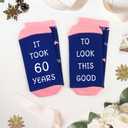 60th Birthday Gifts for Her,Mom Grandma Sister Best Friend Wife Teacher Mother Happy 60th Birthday Gifts for Her Women Female Friendship from Daughter Son Sister Brother Husband,Funny Novelty Socks