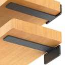 Starunder 6 Pack Floating Shelf Brackets, 10 inch Heavy Duty Industrial Shelf Bracket, Black Metal L Brackets for Shelves Support DIY(1/5 Inch Thicked)