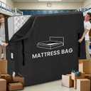 Mattress Bags for Moving and Storage, BETU Waterproof Mattress Protector Twin XL Mattress Cover with 8 Heavy Duty Handles and Zipper Extra Thick Moving Supplies for Dorm Reusable (82x42x13.5 Black)
