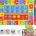 KC Cubs ABC Alphabet, Numbers & Shapes Educational Learning & Fun Game Play Area Rug for Kids Bedroom, Toddler Classroom and Baby Playroom (5' x 6'7" (Rectangular))
