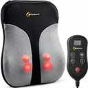 Shiatsu Back Massager with Heat for Chair & Car, Electric Deep Tissue Massage Cushion, Adjustable Heat, Rolling & Kneading Mid & Lower Back Massager for Home, Office & Driving