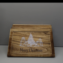 40" Wood Christmas Tree Collar, XL Hexagon Xmas Bottom Cover, Rustic Vintage Skirt for 7.5-11 ft Christmas Tree, Wooden Xmas Oversized Holiday Decor for Home Festive Party(Brown, Cute)