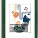 Suede 11x15 Frame - Single Frame, Christmas Elegant Green 11 x 15 Poster Frame with Mat for 8.5x11, 11x15 Picture Frames for Artwork, Puzzles, Photos and Movie Posters