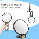 30x Magnifying Mirror, Travel Hand Mirrors with Handle - Double Side Handheld Mirror with 1X 30X Magnification & Adjustable Handle/Stand, Hand Held Foldable Travel Mirror for Makeup(Black)