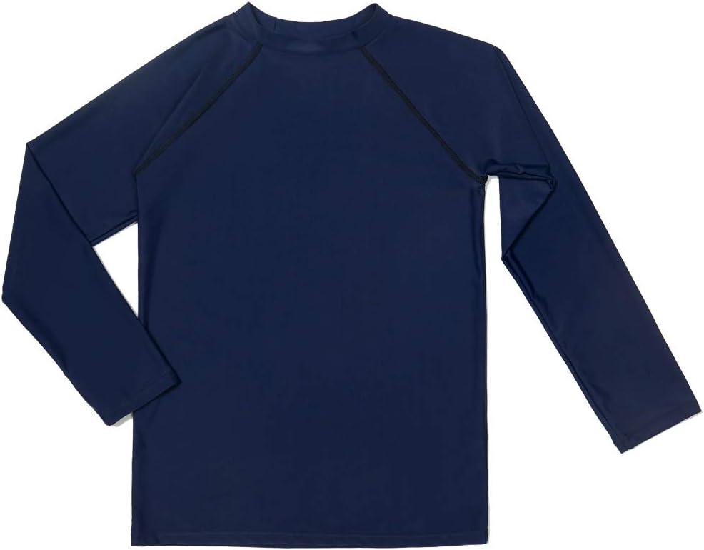 Boys' Long Sleeve Rashguard Swim Shirt Kids Toddler Swimwear Surf Tops UPF 50+ Sun Protection