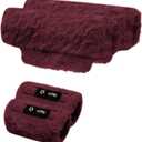 SPRING SEAON Crutches Padding Universal Crutch Pads for Armpits and Hand Grips Pads for Crutches Underarm Crutch Cushions Fluffy Crutch Covers Machine Washable (Wine Red)