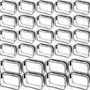 28 Pack Clear Cosmetic Bags Makeup Bags Bulk, Black Portable Waterproof Travel Toiletry Bag Organizer Plastic Toiletry Carry Pouch with Zipper, for Women Men Bathroom Organizing, 7.1"x 4.7"x 2.4"