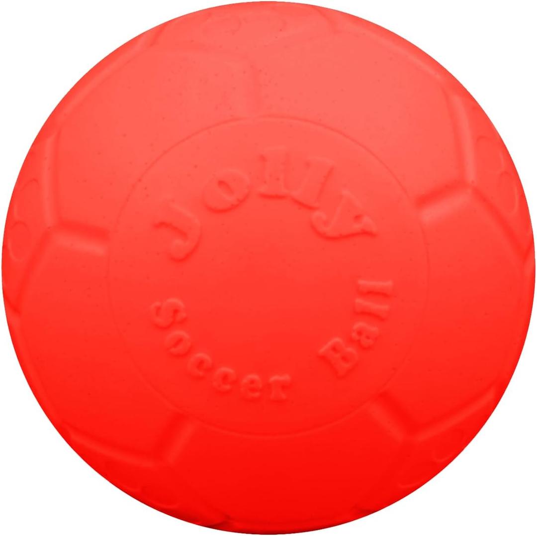 Jolly Pets Large Soccer Ball Floating-Bouncing Dog Toy, 8 inch Diameter, Orange
