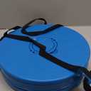 XXL Portable Toilet - 19.7"H Adjustable Foldable Camping Toilet, Luggable Loo with Lid, Strap,Toilet Bag for Camping, Hiking, Travel and Car (Blue)