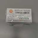 3 x Hadley Designs 50 Greenery Eucalyptus Drink Coupons for a Free at Weddings, Work Events or Party Bar, One Free Beer Wine Alcohol Soft Drink or Food Vouchers, Cheers Large Drinking Paper Raffle Cards