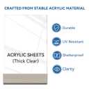 2PACK Plexiglass Sheets 24361/4 Inch Thick Clear Acrylic Sheets Plastic Sheets Panels for DIY Projects, Art, Display Use