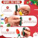 2 x LED Christmas Xmas Light Up Necklace Bulb for Holiday Party Favors 9 LED Bulbs - Ugly Christmas Sweater Accessories (2 Pack)