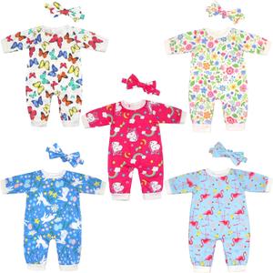 14-18 inch Doll Clothes and Accessories with Headband 5-Packs for 14-18 inch Doll (Not Include Doll)