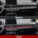 Car Dashboard A/C Air Outlet Vent Decals for 2023 2024 2025 2026 Honda CR-V Accessories CRV ABS Carbon Fiber Stickers, Black Red