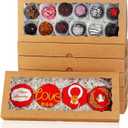 50PCS 12x5x1.5Inch Cookies Boxes with Window Bakery Boxes Macaron Boxes Cakesickle Boxes Chocolate Truffle Boxes Donut Treat Boxes for Christmas Valentine's Easter Mother's Day (Brown)