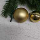 Hausse Lighted Christmas Wreath with Metal Hanger, Pre-lit Xmas Wreath with Large Golden Bow & Balls, Battery Operated with 40 LEDs Lights, for Front Door Gate Wall Christmas Party Decorations (15 Inch)