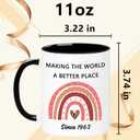 WOSIWULA 62th Birthday Coffee Mug Cup, 11oz, Black, Ceramic, Turning 62 Year Old Birthday Gifts for Her, Him, Mom, Dad, Family & Friends (1963)