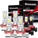 Compatible with 2015 2016 2017 2018 Nissan Murano bulbs, H9 High Beam H11 Low Beam+H11/H8 Fog Light Bulb Combo, 6000k white light,Turn signal bulbs(Pack of 6)