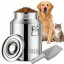 YinCukiEle 15 Lbs Stainless Steel Dog Food Storage Container with Scoop