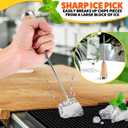 Ice Pick Tool with Stainless Steel Needle & Wooden Handle  Ice Picks for Breaking Ice In Freezer with Ergonomic Handle for Secure Grip  Designs for Kitchens, Bars & Camping Easy Breaking