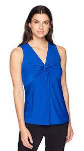 Bulotus  Women’s Sleeveless Twist V-Neck Blouse Xl