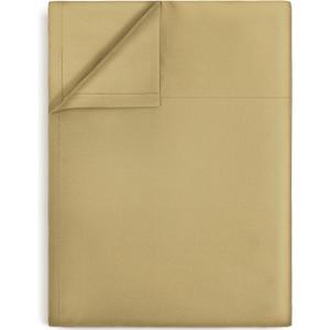 Lirex Full Size Flat Sheet OnlyUltra Soft & Breathable Brushed 1800 MicrofiberHotel Quality Khaki Flat Sheet Sold SeparatelyTop Sheet for Bed (Khaki, Full)