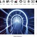 8x6ft Future Tunnel Backdrop Science Fiction Theme Space Interstellar Travel Time Tunnel Photography Background Club Party Space Time Tunnel Decor Banner Adult Kid Portrait Wallpaper