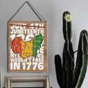 Juneteenth Independence Day Decorations Outdoor Freedom Day Hanging Door Decor African American Black History Festival Celebration Sign 8 x 10 inches