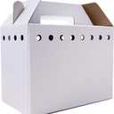 Cardboard Pet Carriers for Small Animals, Hamsters, Gerbils, Birds, Reptiles, Not for Cats or Dogs, Disposable Cardboard Pet Carrier 12 Pack