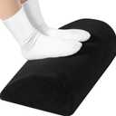 Amazon Basics Foam Foot Rest for Under Desk at Work with Washable Cover, Comfortable Stool for Home and Office, 5.1 x 10.2 x 17.3 in, Black