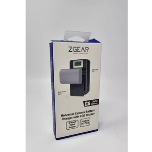 ZGEAR - Universal Camera Battery Charger W/LCD Charge Display