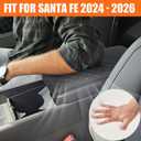 Center Console Cover for Hyundai Santa Fe 2026 2025 2024 - Soft Armrest Cushion Middle Console Cover for Hyundai Santa Fe 2024 2025 2026 Interior Accessories - Black