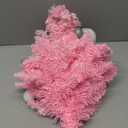 Mini Pink Christmas Tree with Lights, 2ft Artificial Small Table Top Christmas Tree with Bow, Ball Ornaments and White Tree Skirt, 24 Pcs DIY Xmas Decorations for Kids, Toddler Room