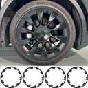 for Tesla Model Y 20 Inch Wheel Rim Protector Hubcaps Induction Wheels Rim Cover Tire Trim Rings Matte Black 4Pcs Model Y Accessories