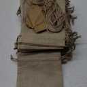 Yymobt 25PCS Burlap Bags with Drawstring, Reusable Burlap Favor Bag 5 x 7 Small Party Sacks for DIY Craft, Party, Christmas, Wedding, Festival Presents Bulk Bags (Linen)