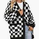 RITERA Womens Plus Size Cardigans Sweatershirts Coat Open Front Button Up Long Sleeeve Oversize Winter Outfit 4XL