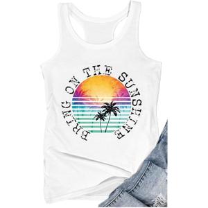 Womens Mandala Vintage Graphic Racerback Tank Tops Summer Casual Loose O-Neck Tanks Vest Vacation Classic-Fit Shirt Cami (White, S)