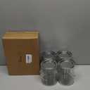 Yalikop 4 Pack Clear Paint Cans with Metal Lids, Plastic Empty Storage Bucket Paint Can Containers and Handle for Putting Candy, Party Favors Cans, Decor and DIY Projects (5 Inch Tall)
