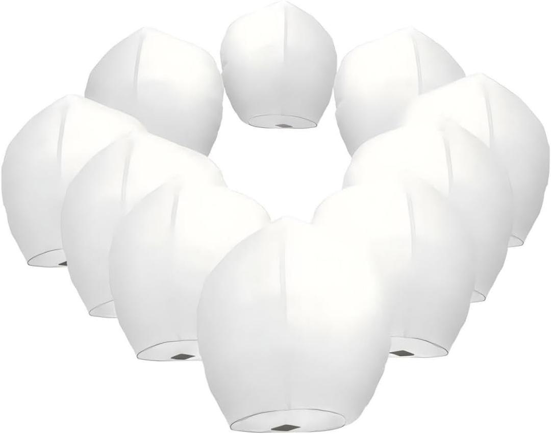 Paper Lanterns 12 Pack White,Easy to Use, Paper Lanterns were The Highlight of Party,Lantern each package is equipped with operating instructions