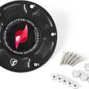CNC Accessories Fuel Tank Cap Motorcycle Gas Cap Lightning Key Quick Action Cover Fit For Aprilia RSV4 Tuono V4 1100 RR For Ducati Monster 1100 Diavel Scrambler 1100 Panigale V2 V4 S (Red)