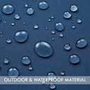 MIULEE Pack of 2 Outdoor Waterproof Pillow Covers Decorative Farmhouse Throw Pillow Covers Square Solid Color Couch Cushion Covers for Patio Tent Bed Sofa Living Room 18x18 Inch Navy Blue