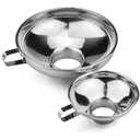 Stainless Steel Food Canning Funnels for Kitchen Use,2pcs Wide Mouth Funnel for Regular Mason Jar,Large Canning Supplies Kit for Filling Bottle