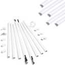 85in Corner Cable Concealer, Corner Cord Hider for One Cord & ZhiYo Cord Hider Wall for One Cord, 136in Cord Covers for Wires on Wall Bundle