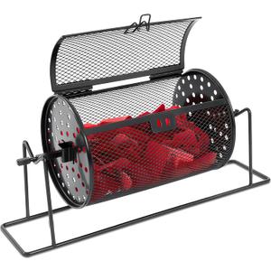 7.09" x 4.72" Small Raffle Drum Upgraded Ticket Spinner Holds 600 Tickets Raffle Wheel Spinner with Stand Drum Cage for Games Events(Black)