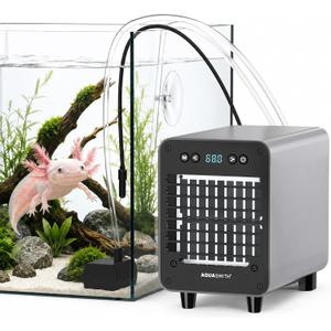 Mini Aquarium Chiller Semiconductor Cooler & Heater
3-in-1 Quiet Thermostat Cooling Heating auto System,5-Speed ,Fits 10 gal for Axolotls,Coral Reefs,Plants Freshwater seawater
