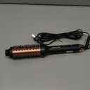 NONK Thermal Brush 1.5", Thermal Round Curling Brush, Long Lasting Universal Voltage Heated Curling Iron for All Hair, Tourmaline Ceramic,Curling Iron with 5 Temperature Control, Rose Gold