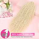 REECHO Ponytail Extension - 26" Long Curly 2-in-1 Claw Clip & Drawstring Ponytail Hair Extensions 100% Super Protein Pony Tail Hairpieces for Women - Natural Blonde